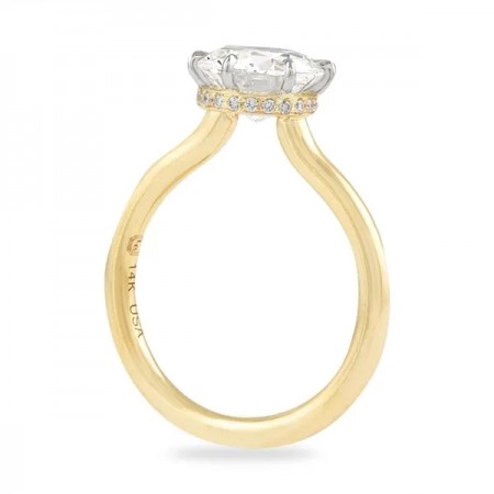 1.80 carat Round Diamond Invisible Gallery™ Solitaire Ring flat