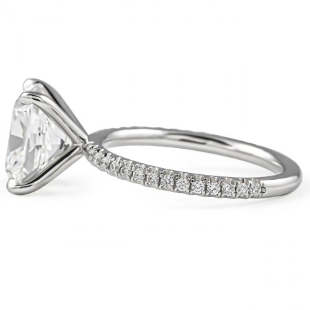 3.11 carat Cushion Cut Diamond Engagement Ring flat