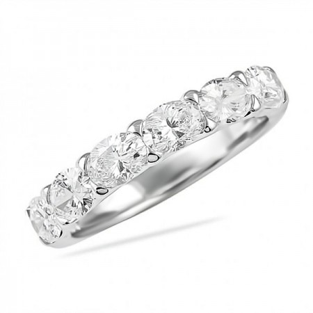 1.55 carat Oval Diamond East-West Wedding Band angle