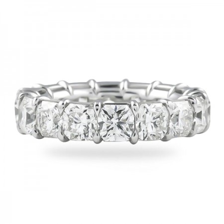 6.60ct Square Radiant Cut Diamond Eternity Band flat