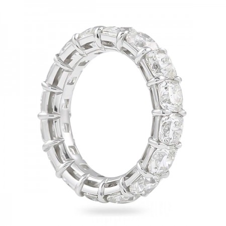 6.60ct Square Radiant Cut Diamond Eternity Band flat