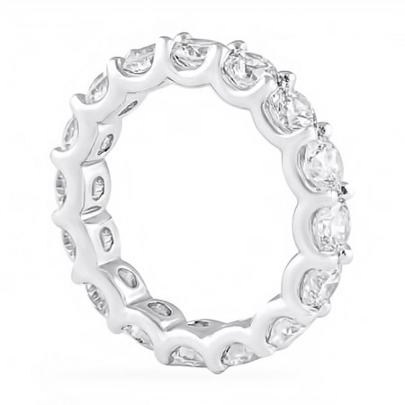 3.75 Carat Round Diamond U-Shape Eternity Band