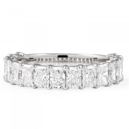 2.24 carat Radiant Cut Lab Diamond Three-Quarter Band flat