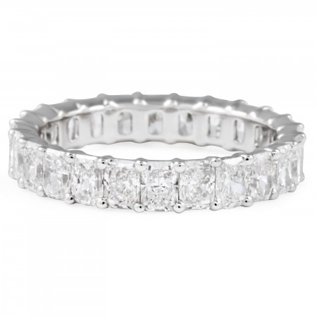 2.75 carat Radiant Cut Lab Diamond Eternity Band flat