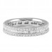 1.4 Carat Round and Baguette 3-Row Diamond Eternity Band