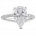 2.57ct Pear Shape Lab Diamond Engagement Ring flat