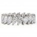 3.6 carat Pear Shape Lab Diamond Angled Eternity Band flat