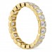 1.9 carat Emerald Cut Lab Diamond Bezel Eternity Band yg profile