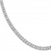 17 carat TW Emerald Cut Lab Diamond Tennis Necklace closeup