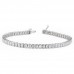 5.5 carat Bezel Set Emerald Cut Lab Diamond Tennis Bracelet white gold