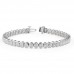 7.5 carat Oval Lab Diamond Bezel Tennis Bracelett closed