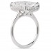 8.25 carat Radiant Cut Lab Diamond Solitaire Ring profile