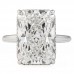 8.25 carat Radiant Cut Lab Diamond Solitaire Ring flat