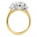5 carat Antique Oval Lab Diamond Three-Stone Ring profile