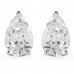 2.42 carat TW Pear Shape Lab Diamond Studs flat