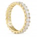 2.45 carat Emerald Cut Lab Diamond U-Shape Eternity Band profile