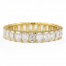 2.45 carat Emerald Cut Lab Diamond U-Shape Eternity Band yg