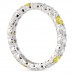 2.2 carat Round Lab Colorless and Yellow Diamond Eternity Band profile