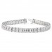 25.15 carat Grand Emerald Cut Lab Diamond Tennis Bracelet front