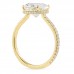 2.74 carat Cushion Cut Lab Diamond Invisible Gallery Ring profile