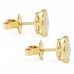 2.1 carat TW Oval Lab Diamond Bezel Set Studs profile