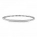 Diamond 18k White Gold Bangle Bracelet front