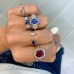 Ruby and Diamond Platinum Engagement Ring lifestyle corundums