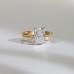 2.71 carat Radiant Cut Lab Diamond Two-Tone Solitaire Ring lifestyle stack