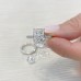 3.71 carat Radiant Cut Lab Diamond Hidden Halo Ring lifestyle