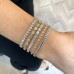 7.5 carat Oval Lab Diamond Bezel Tennis Bracelet lifestyle wrist