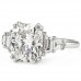 3.2ct Lab Cushion Diamond Five Stone Engagement Ring top