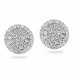 Pave Diamond Disc Earrings