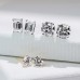 4 carat TW Emerald Cut Lab Diamond Studs flatlay