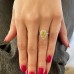 2.03 Carat Fancy Deep Yellow Pear Shape Diamond Halo Ring lifestyle