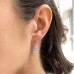 4 carat TW Antique Cushion Lab Diamond Drop Earrings lifestyle