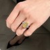 5 carat Fancy Yellow Radiant Diamond Seven-Stone Ring lifestyle