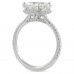 2.30 carat Cushion Cut Diamond Hidden Halo™ Engagement Ring side view white gold