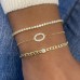 2.20 Carat Diamond Yellow Gold Tennis Bracelet lifestyle