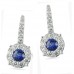 ROUND SAPPHIRE IN DIAMOND HALO EARRINGS