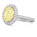 OVAL YELLOW DIAMOND ENGAGEMENT RING BEZEL SET