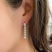 Graduating Round Lab Diamond Drop Earrings lifestyle