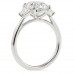 2.58ct Antique Cushion Lab Diamond Three-Stone Ring profile