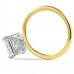 4.31 carat Radiant Cut Lab Diamond Pave Prong Ring side