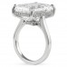 12.01 carat Emerald Cut Lab Diamond Engagement Ring profile