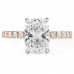 2.41 carat Cushion Cut Lab Diamond Two-Tone Engagement Ring flat