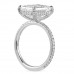 4.66 carat Emerald Cut Lab Diamond Engagement Ring profile