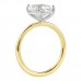 2.89 carat Cushion Cut Lab Diamond Solitaire Ring profile