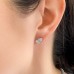 Radiant and Heart Lab Diamond Duo Stud Earrings lifestyle