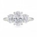 1.41 carat Oval Diamond Three-Stone Engagement Ring flat