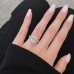 3.71 carat Radiant Cut Lab Diamond Hidden Halo Ring lifestyle hand